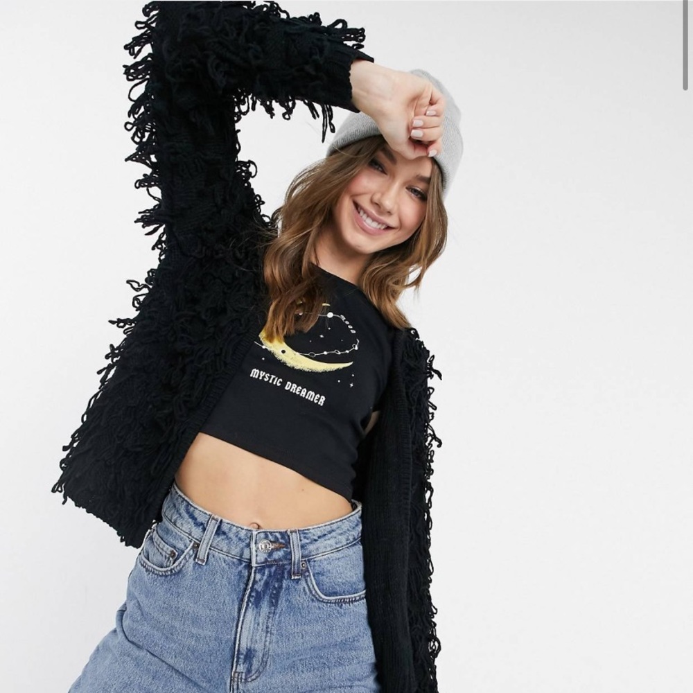 ASOS Design New Look petite shaggy cardigan